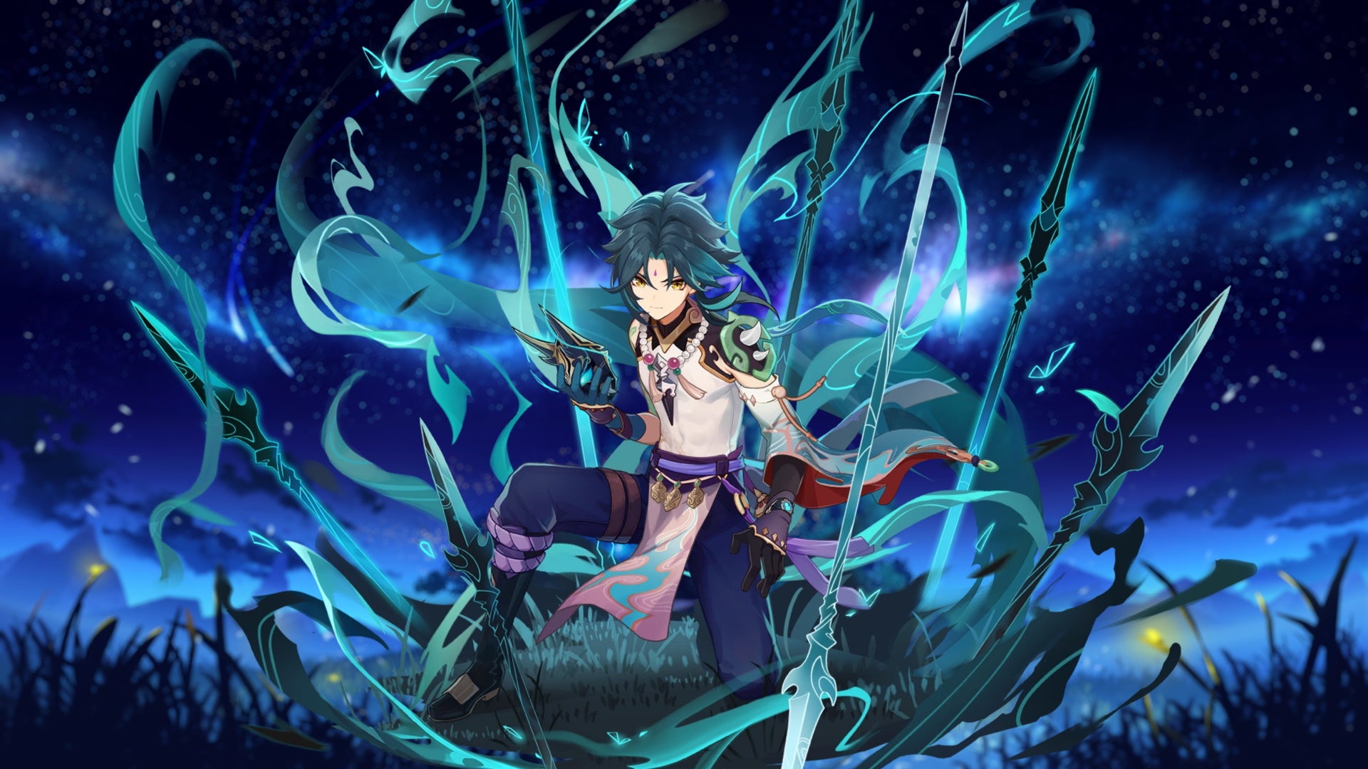 Genshin Impact Xiao Banner character and weapon drop charges, 4 Stars